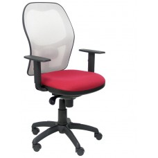 SILLA JORQUERA MALLA BLANCA ASIENTO BALI GRANATE