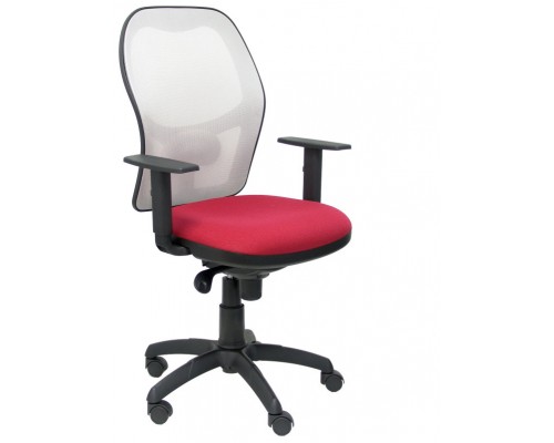 SILLA JORQUERA MALLA BLANCA ASIENTO BALI GRANATE