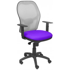 SILLA JORQUERA MALLA GRIS ASIENTO BALI LILA