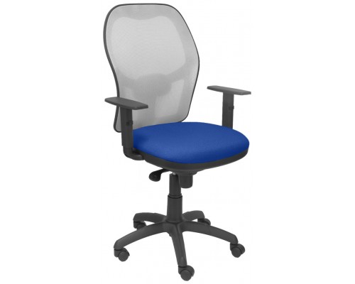 SILLA JORQUERA MALLA GRIS ASIENTO BALI AZUL