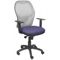 PIQUERAS Y CRESPO Silla Jorquera malla gris asiento bali azul claro
