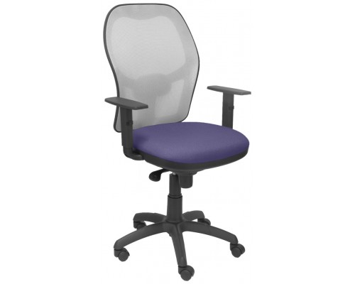 SILLA JORQUERA MALLA GRIS ASIENTO BALI AZUL CLARO