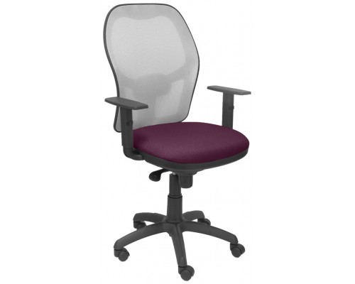 SILLA JORQUERA MALLA GRIS ASIENTO BALI MORADO