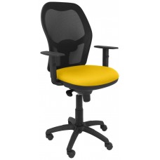 SILLA JORQUERA MALLA NEGRA ASIENTO BALI AMARILLO