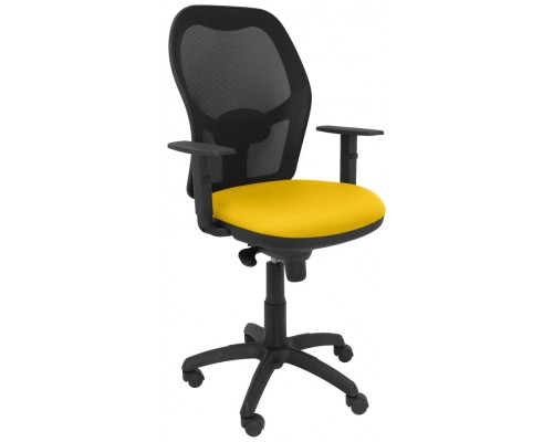 SILLA JORQUERA MALLA NEGRA ASIENTO BALI AMARILLO