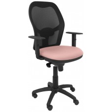 SILLA JORQUERA MALLA NEGRA ASIENTO BALI ROSA PÁLI