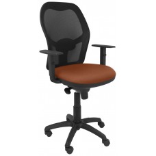 SILLA JORQUERA MALLA NEGRA ASIENTO BALI MARRÓN