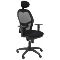 SILLA JORQUERA MALLA NEGRA ASIENTO SIMILPIEL NEGR