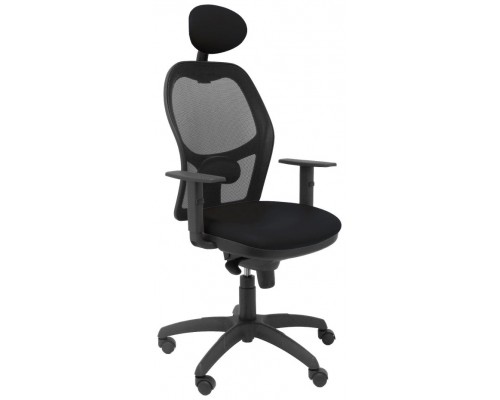 SILLA JORQUERA MALLA NEGRA ASIENTO SIMILPIEL NEGR