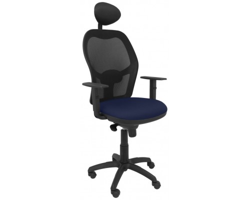 SILLA JORQUERA MALLA NEGRA ASIENTO BALI AZUL MARI