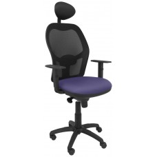 SILLA JORQUERA MALLA NEGRA ASIENTO BALI AZUL CLAR