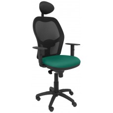 SILLA JORQUERA MALLA NEGRA ASIENTO BALI VERDE CON