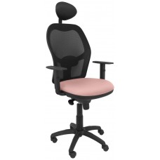 SILLA JORQUERA MALLA NEGRA ASIENTO BALI ROSA PÁLI