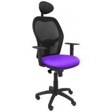 SILLA JORQUERA MALLA NEGRA ASIENTO BALI LILA CON