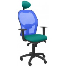 SILLA JORQUERA MALLA AZUL ASIENTO BALI VERDE CLAR