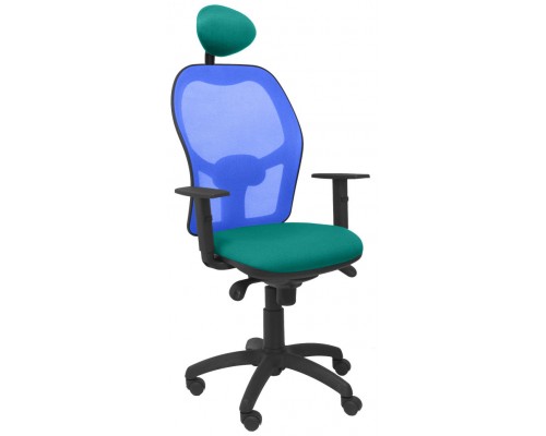 SILLA JORQUERA MALLA AZUL ASIENTO BALI VERDE CLAR