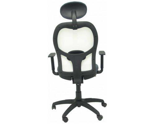 SILLA JORQUERA MALLA BLANCA ASIENTO BALI GRIS OSC