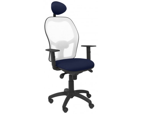 SILLA JORQUERA MALLA BLANCA ASIENTO BALI AZUL MAR