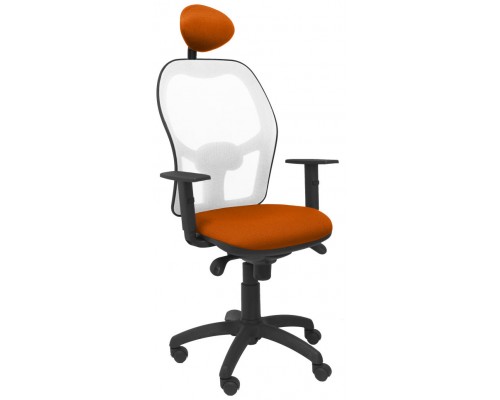 SILLA JORQUERA MALLA BLANCA ASIENTO BALI NARANJA