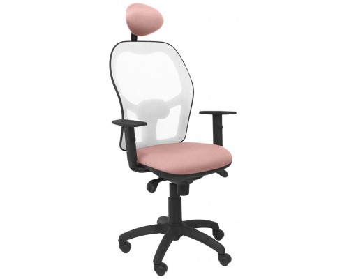 SILLA JORQUERA MALLA BLANCA ASIENTO BALI ROSA PÁL