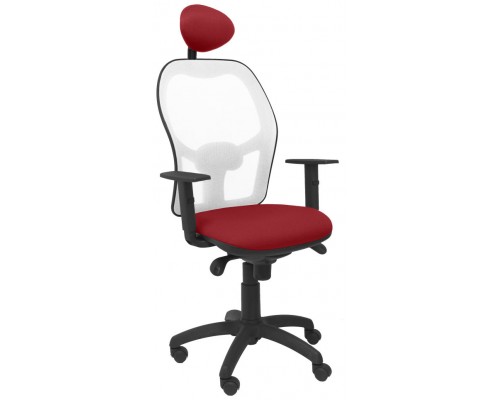 SILLA JORQUERA MALLA BLANCA ASIENTO BALI GRANATE