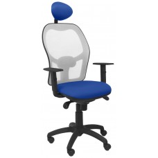 SILLA JORQUERA MALLA GRIS ASIENTO BALI AZUL CON C