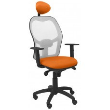 SILLA JORQUERA MALLA GRIS ASIENTO BALI NARANJA CO