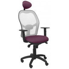 SILLA JORQUERA MALLA GRIS ASIENTO BALI MORADO CON