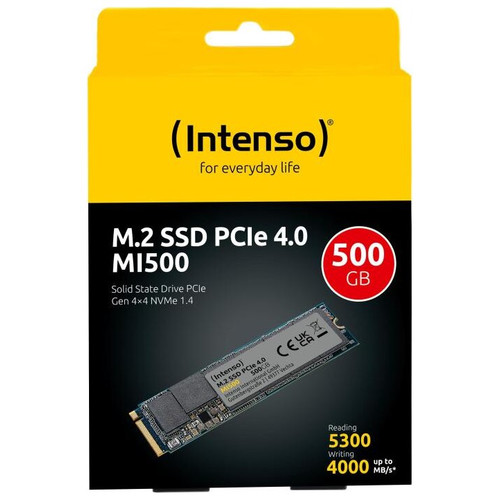 Intenso MI500 SSD 500GB PCIe Gen 4x4 NVME 1.4-IA20 Intenso MI500 SSD 500GB PCIe Gen 4x4 NVME 1.4