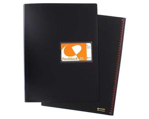 GRAFOPLAS Carpeta 20 fundas espiral oculto 80 micras folio