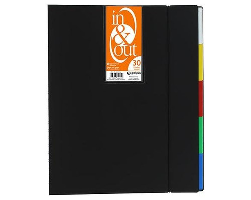 GRAFOPLAS Carpeta 30 fundas extraibles In&Out A4 negro
