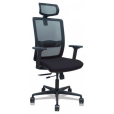 SILLA HACHES TRASLACK MALLA NEGRA ASIENTO BALI NEGRO BRAZOS 2D RUEDAS 65MM CABECERO REGULABLE PIQUERAS Y CRESPO 395TKM840B840B2DB68R65CR (Espera 4 dias)