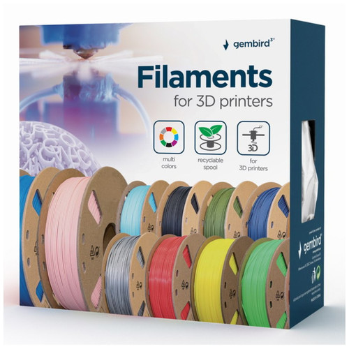 FILAMENTO GEMBIRD PLA AZUL 1,75 MM 1 KG-SX25 FILAMENTO GEMBIRD PLA AZUL 1,75 MM 1 KG