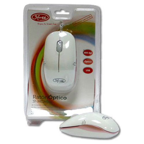MOUSE 3FREE MCM101/WP DISE&Acirc;&yen;O BLANCO ROSA