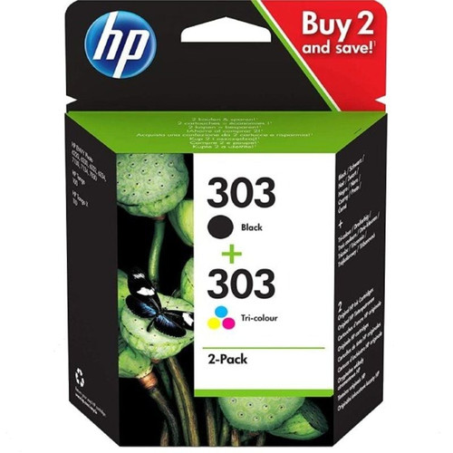 HP Paquete de 2 cartuchos de tinta Original 303 negro/tricolor (Espera 4 dias)-SX20 HP Paquete de 2 cartuchos de tinta Original 303 negro/tricolor (Espera 4 dias)