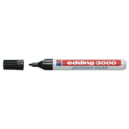 EDDING Marcador permanente 3000 punta conica trazo 1,5-3mm negro