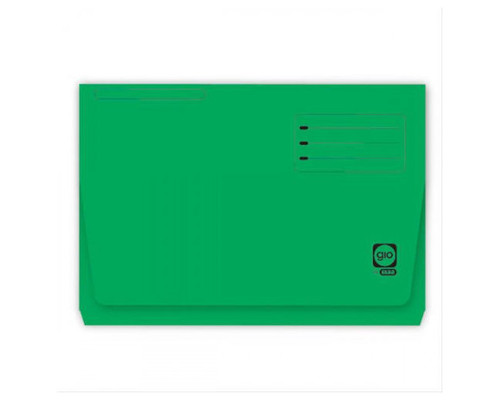 Gio Paq.25 subcarpetas bolsillo 320g folio verde