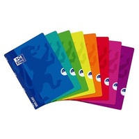 OXFORD LIBRETA GRAPADA TAPA PLASTICO OPENFLEX 48H 90G PAUTA 3,5 A4 COLORES SURTIDOS