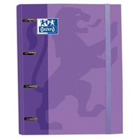 OXFORD CARPETA EUROPEANBINDER 4 ANILLAS CON GOMAS Y RECAMBIO A4+ MALVA