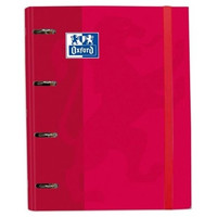OXFORD CARPETA EUROPEANBINDER 4 ANILLAS CON GOMAS Y RECAMBIO A4+ ROJO