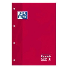 OXFORD RECAMBIO TAPA BLANDA 80H 90G CUADRICULA 5X5 A4+ ROJO-IR40 OXFORD RECAMBIO TAPA BLANDA 80H 90G CUADRICULA 5X5 A4+ ROJO