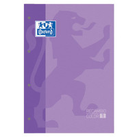 OXFORD RECAMBIO TAPA BLANDA 80H 90G CUADRICULA 5X5 A4+ MALVA-IR30 OXFORD RECAMBIO TAPA BLANDA 80H 90G CUADRICULA 5X5 A4+ MALVA