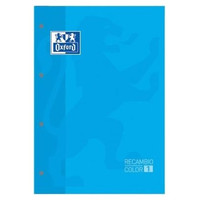 OXFORD RECAMBIO TAPA BLANDA 80H 90G CUADRICULA 5X5 A4+ TURQUESA