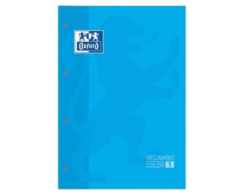 OXFORD RECAMBIO TAPA BLANDA 80H 90G CUADRICULA 5X5 A4+ TURQUESA