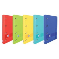 OXFORD CARPETA EUROPEANBINDER LIVE GO 4 ANILLAS 25MM CUADRICULA 5X5 A4+ COLORES VIVOS