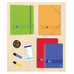 OXFORD CARPETA EUROPEANBINDER LIVE GO 4 ANILLAS 25MM CUADRICULA 5X5 A4+ COLORES VIVOS