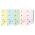 OXFORD CARPETA EUROPEANBINDER LIVE GO 4 ANILLAS 25MM CUADRICULA 5X5 A4+ COLORES PASTEL