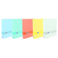 OXFORD PACK DE 10 CARPETA EUROPEANBINDER YOU 4 ANILLAS 25MM CUADRICULA 5X5 A4+ COLORES SURTIDOS