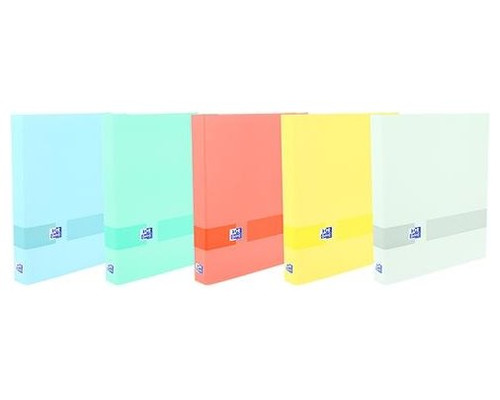 OXFORD PACK DE 10 CARPETA EUROPEANBINDER YOU 4 ANILLAS 25MM CUADRICULA 5X5 A4+ COLORES SURTIDOS