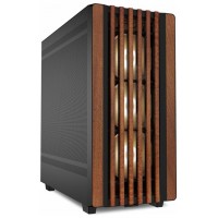 CAJA SHARKOON REBEL C70M ATX  RGB USB-C 2XUSB3.0 NEGRO WOOD